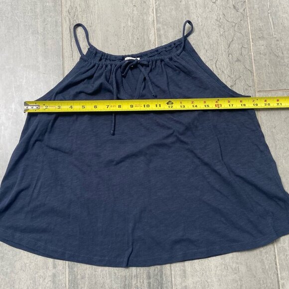 Z Supply Daphne Halter Neck Keyhole Drawstring Tie Front Flowy Tank Top Sz Small - Picture 10 of 12